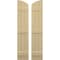 Ekena Millwork Americraft 3-Board (3 Batten) Wood Joined Board-n-Batten Shutters w/Ellipt Top, ARW401BE311X77NTH, PR ARW401BE311X77NTH - alternate 1